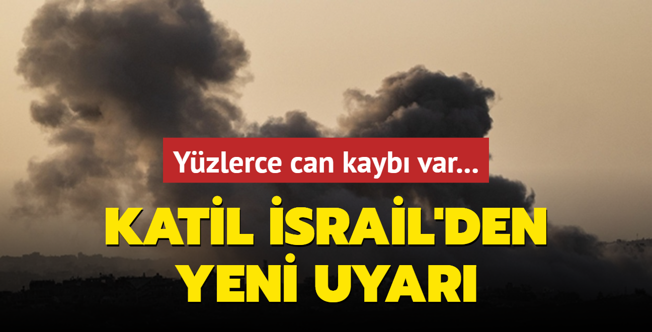 Yzlerce can kayb var... Katil srail'den yeni uyar