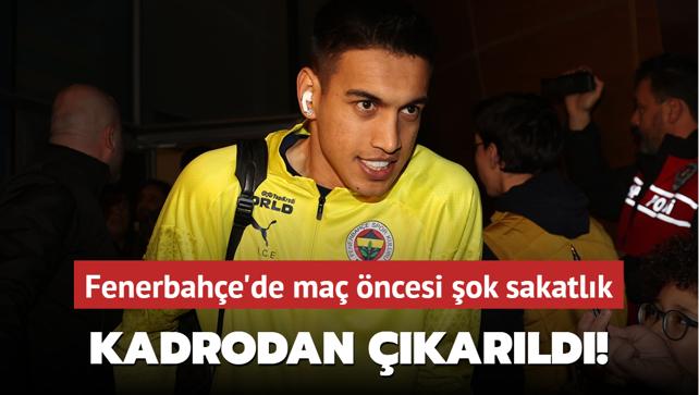 Kadrodan karld! Fenerbahe'de ma ncesi ok sakatlk