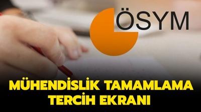 SYM Mhendislik Tamamlama tercih ekran! Mhendislik Tamamlama tercihleri balad! 