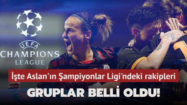 Gruplar belli oldu! te Galatasaray'n ampiyonlar Ligi'ndeki rakipleri