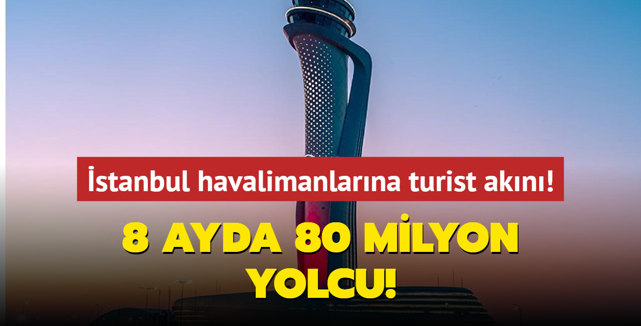 stanbul havalimanlarna turist akn... 8 ayda 80 milyon yolcu!