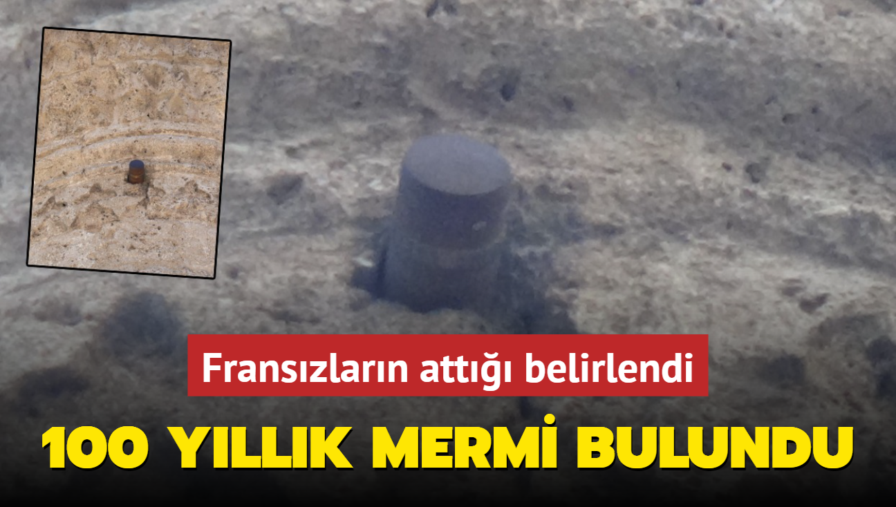 Franszlarn att patlamam top mermisi depremde yklan cami enkaznda bulundu