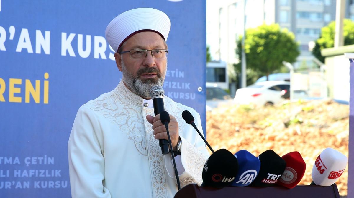 Diyanet leri Bakan Erba: Bizim ilmimiz, rettiimiz eyler insanl yaatmak iindir, insanl ldrmek iin deil