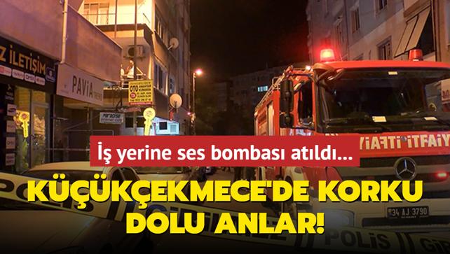  yerine ses bombas atld... Kkekmece'de korku dolu anlar!