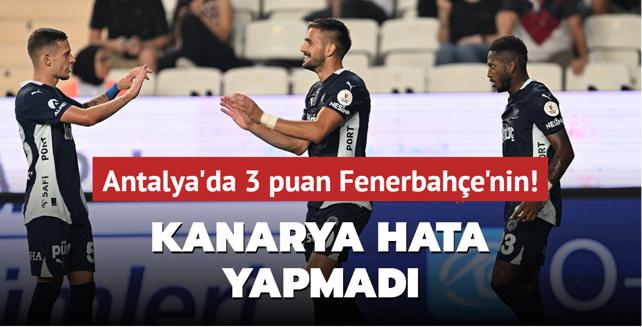 MA SONUCU: Antalyaspor 0-2 Fenerbahe