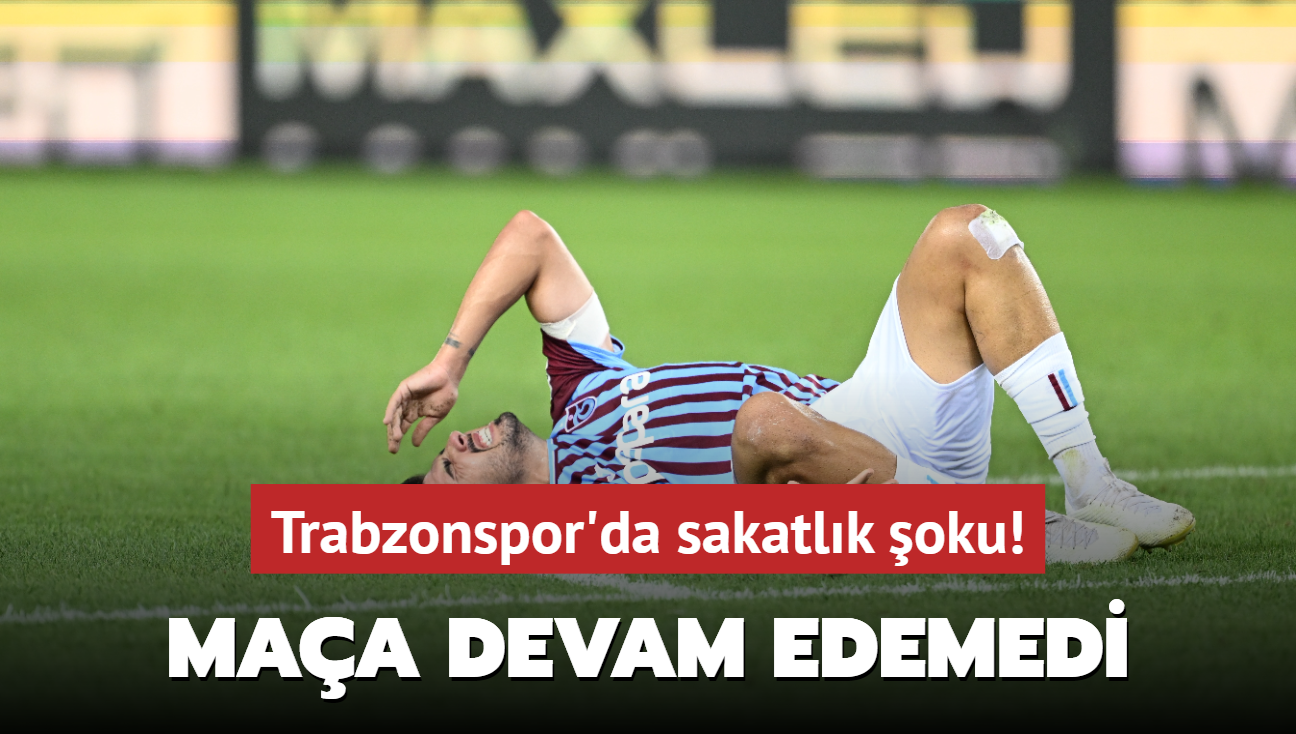 Trabzonspor'da sakatlk oku! Maa devam edemedi