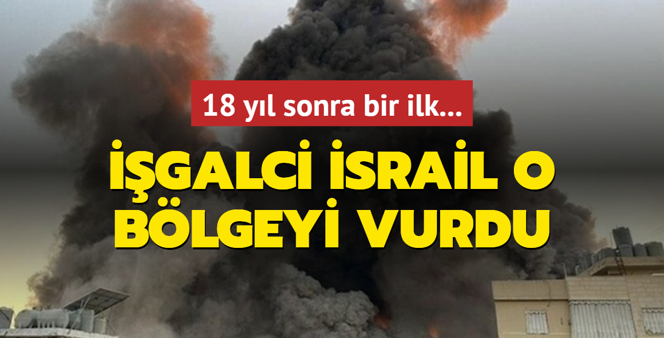 18 yl sonra bir ilk... galci srail o blgeyi vurdu