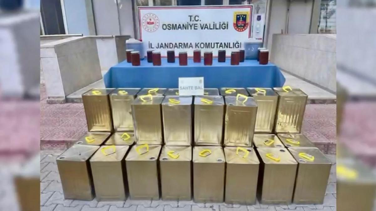 Osmaniye'de 1,8 ton sahte bal ele geirildi
