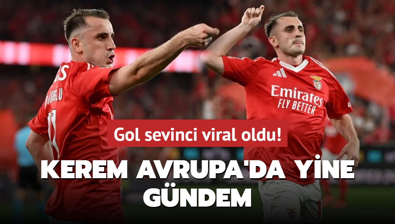 Gol sevinci viral oldu! Kerem Aktrkolu yine Avrupa'ya damga vurdu