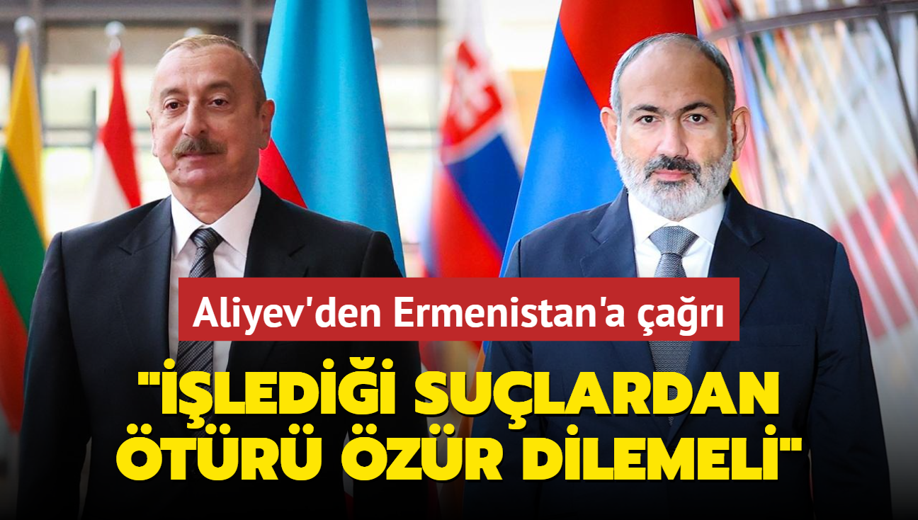 Aliyev'den Ermenistan'a ar... 'ledii sulardan tr zr dilemeli'