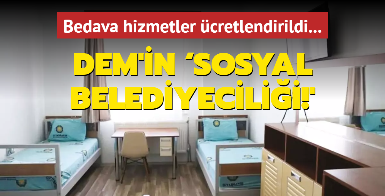 Bedava hizmetler cretlendirildi... DEM'in sosyal belediyecilii!'