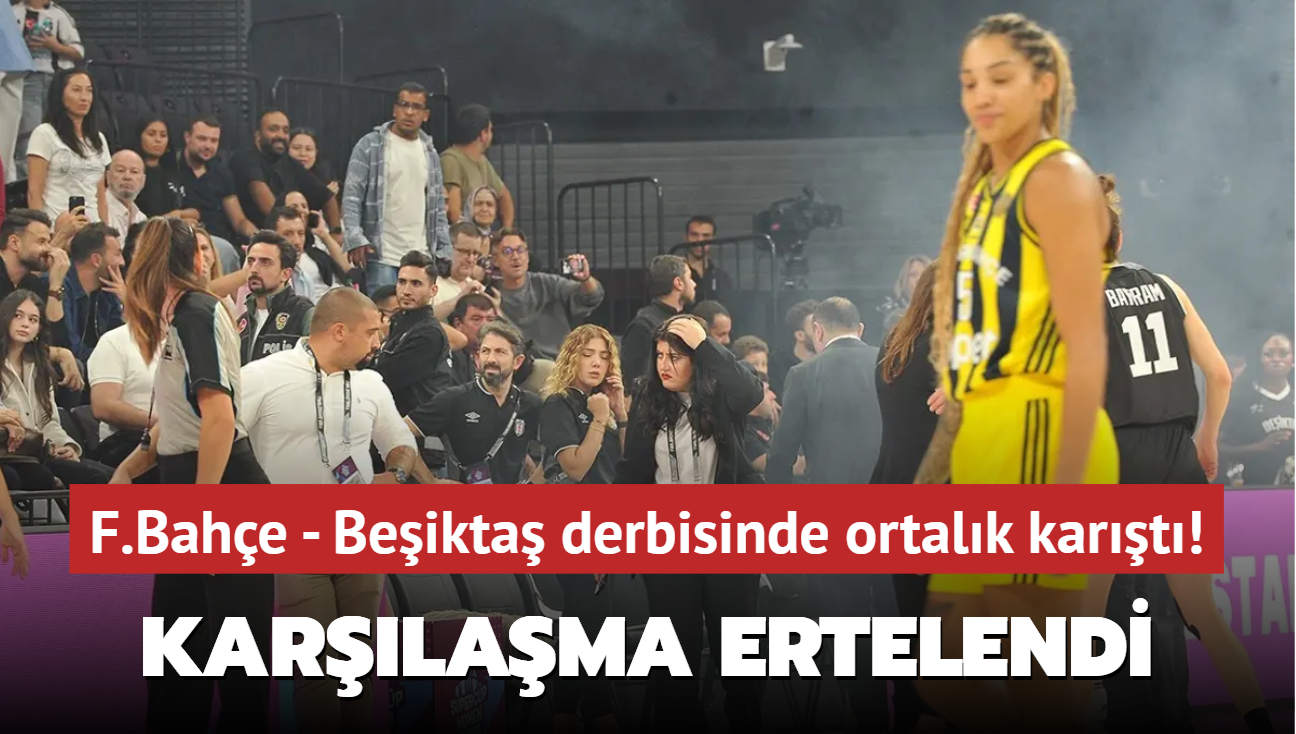 Fenerbahe - Beikta derbisinde ortalk kart! Karlama ertelendi