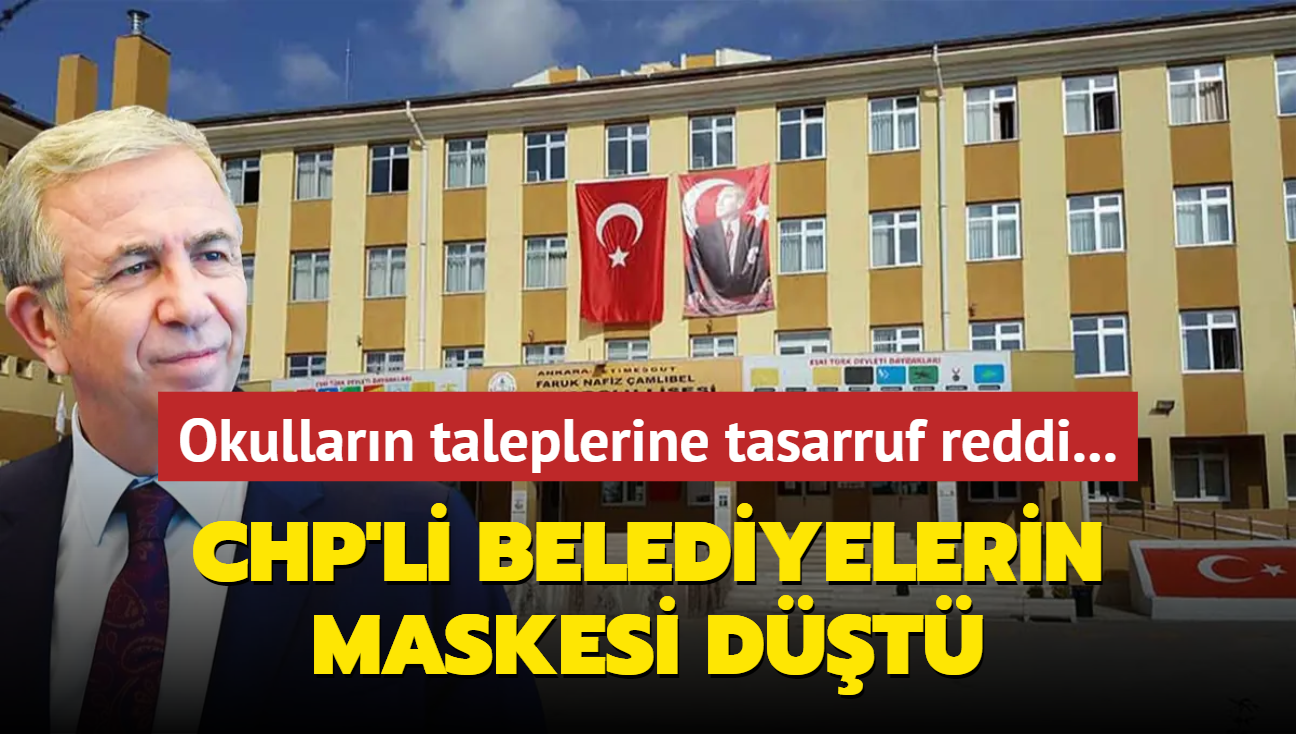 Okullarn taleplerine tasarruf reddi...CHP'li belediyelerin maskesi dt