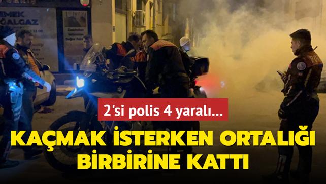 Polisten kamak isterken ortal birbirine katt: 2'si polis 4 yaral