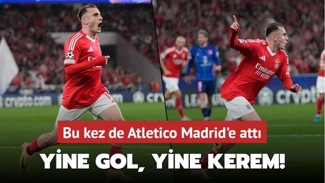 Yine gol, yine Kerem Aktrkolu! Bu kez de Atletico Madrid'e att