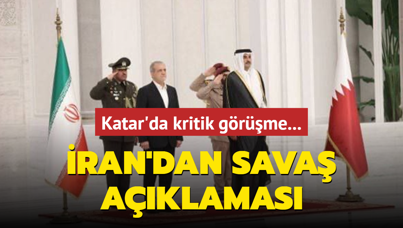 Katar'da kritik grme... ran'dan sava aklamas