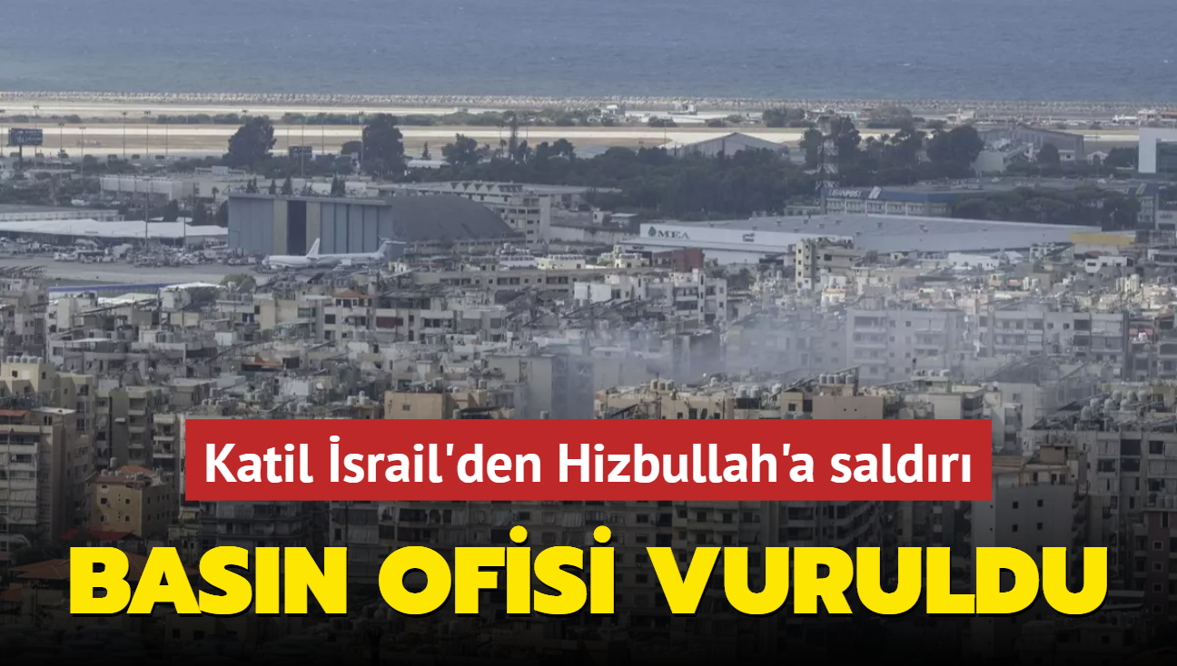 Katil srail'den Beyrut'a saldr: Hizbullah'n basn ofisi vuruldu