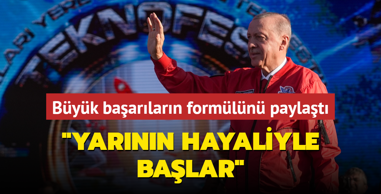 Bakan Erdoan: Gelecein inas yarnn hayaliyle balar