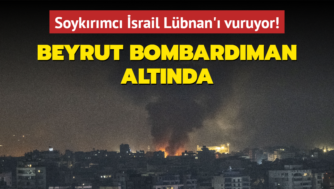 Beyrut bombardman altnda... Soykrmc srail Lbnan' vuruyor!