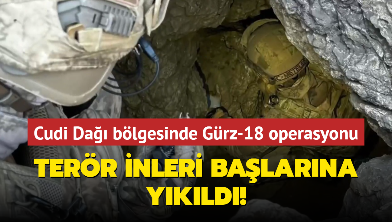 Cudi Da blgesinde Grz-18 operasyonu... Terr inleri balarna ykld!