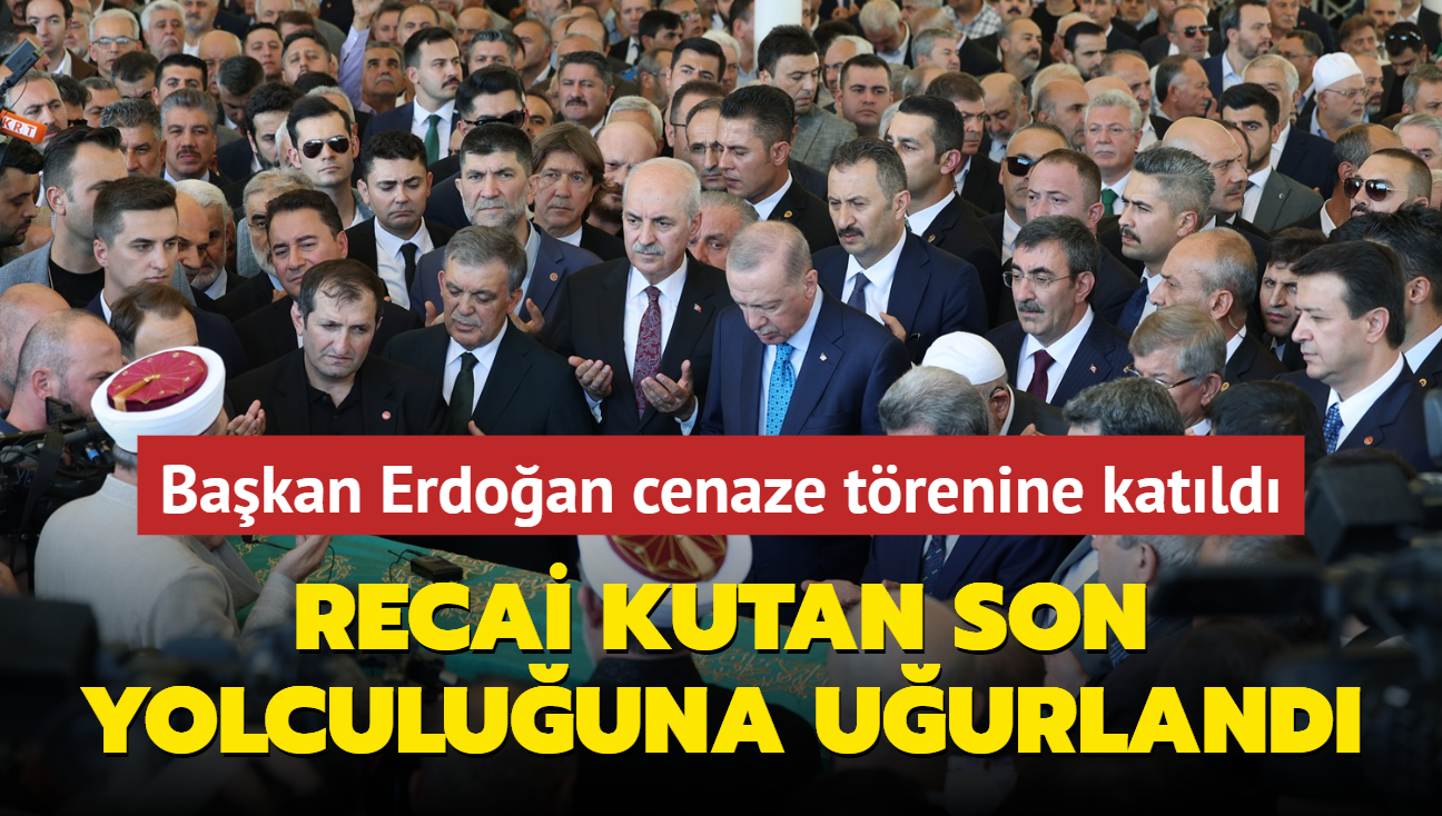 Bakan Erdoan cenaze trenine katld... Recai Kutan son yolculuuna uurland 