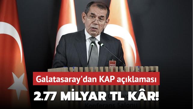 Galatasaray'dan KAP aklamas! 2.77 milyar TL kr