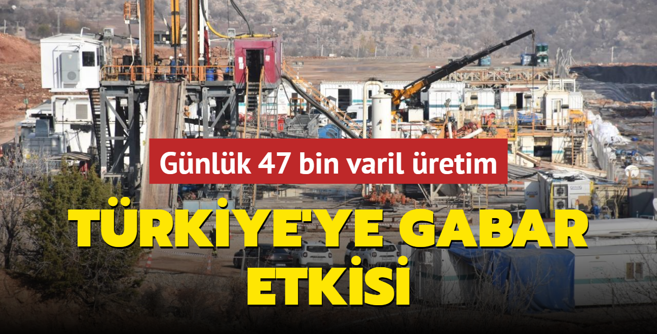 Trkiye'ye Gabar etkisi! Gnlk tam 47 bin varil petrol retimi