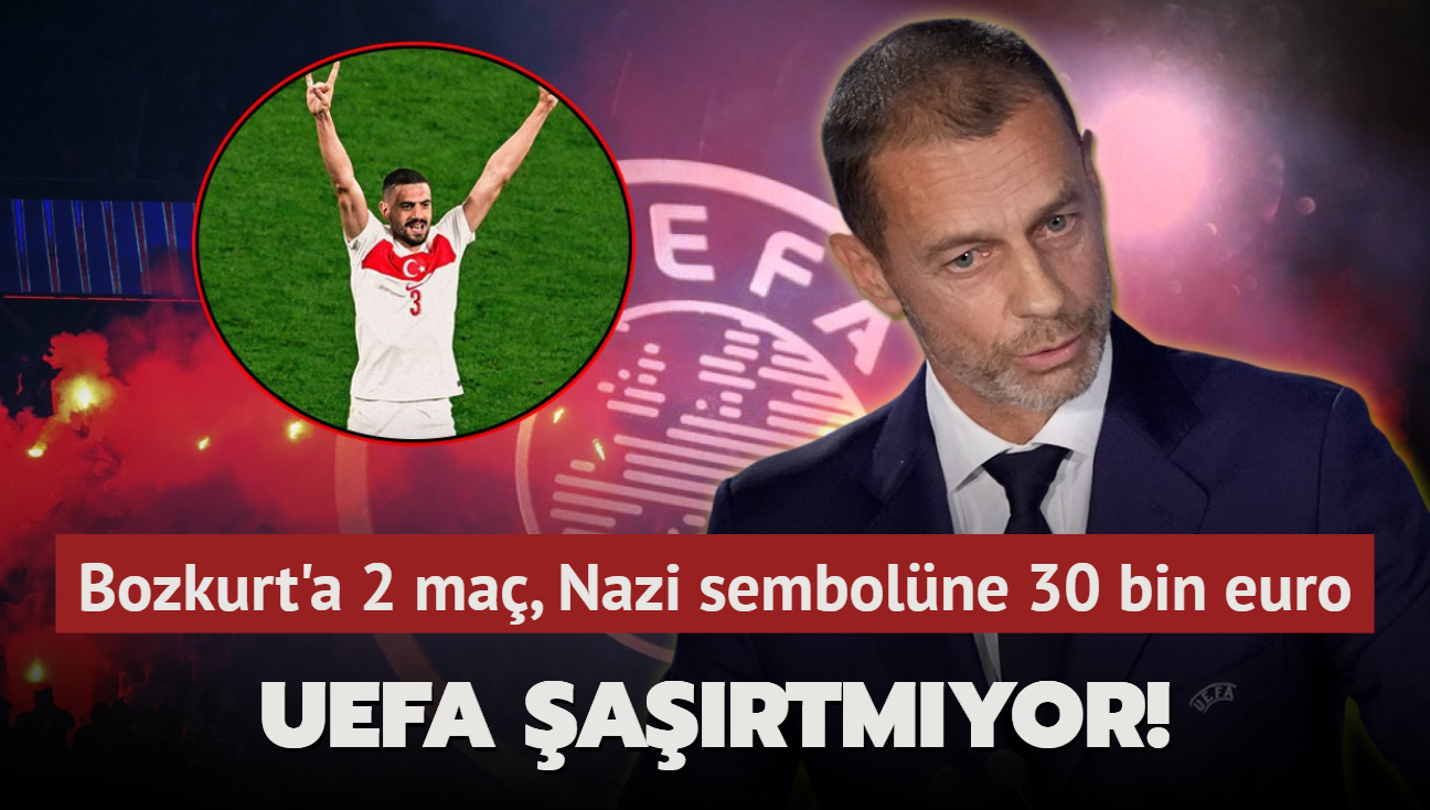 UEFA artmyor! Bozkurt'a 2 ma, Nazi sembollerine 30 bin euro...