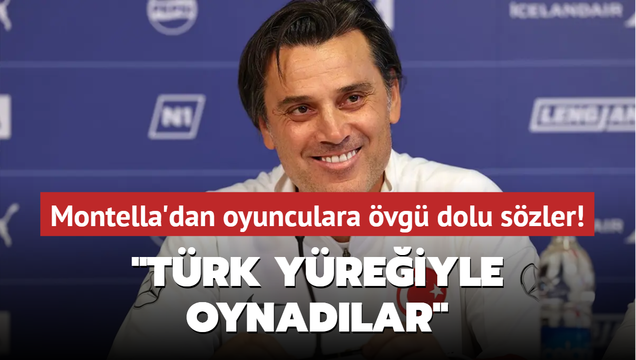 Vincenzo Montella'dan milli futbolculara vg dolu szler! "Trk yreiyle oynadlar"