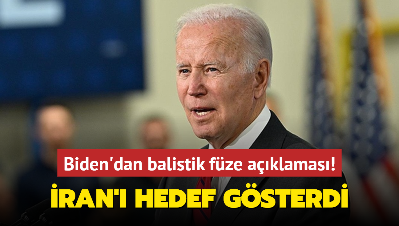 Biden'dan balistik fze aklamas! ran' hedef gsterdi