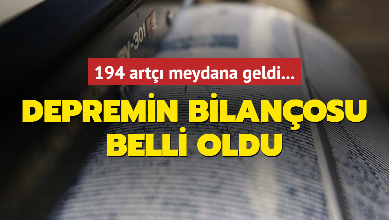 5,9 byklndeki depremin bilanosu belli oldu