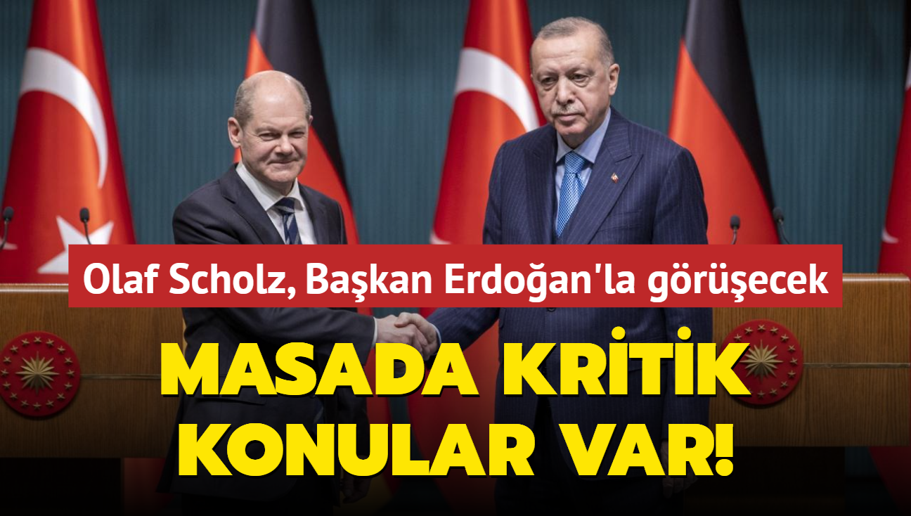 Almanya Babakan Scholz, Bakan Erdoan'la grecek... Masada kritik konular var!