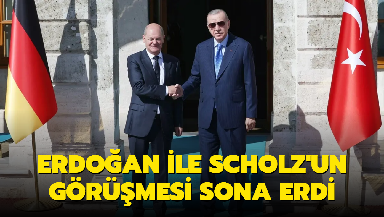 Bakan Erdoan ile Scholz'un grmesi sona erdi