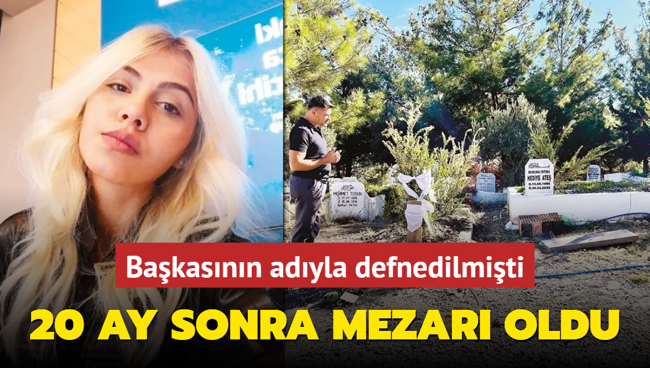 Hatay'da depremin ardndan bakasnn adyla defnedilmiti... 20 ay sonra mezar oldu