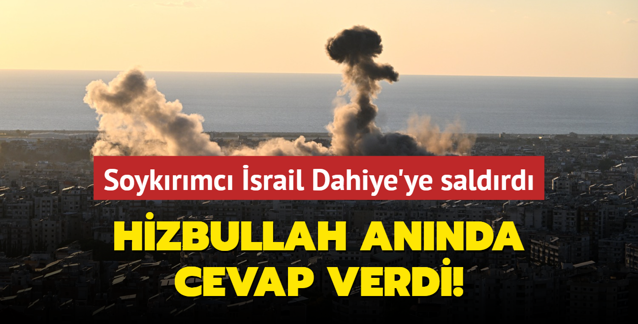 Soykrmc srail Dahiye'ye saldrd... Hizbullah annda cevap verdi!