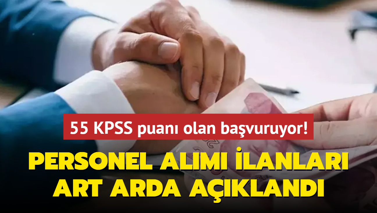 Ve belediyeler art arda aklad: Yzlerce personel alm yaplacak! 55 KPSS puan yetiyor...