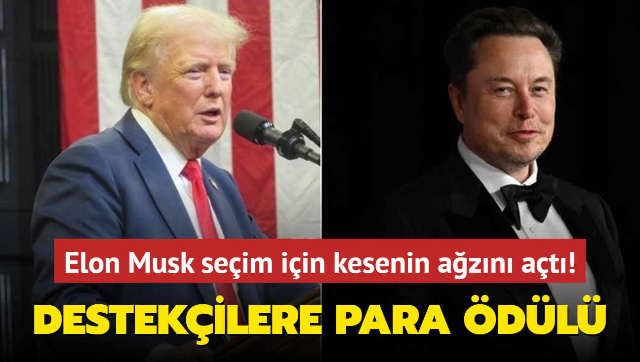 Elon Musk seim iin kesenin azn at! Trump' destekleyenlere 1 milyon dolar verecek