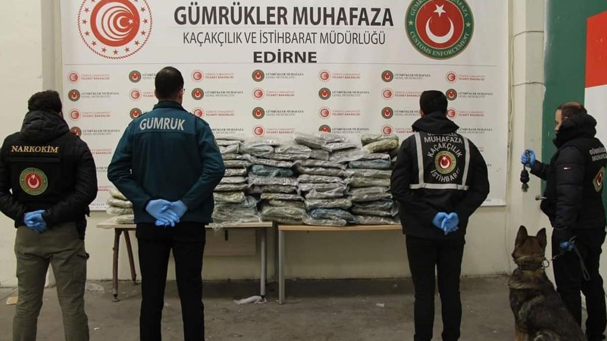 Hamzabeyli'de 177 kilo esrar ele geirildi