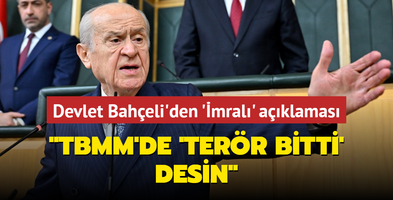 Devlet Baheli'den tarihi ar: Terristba TBMM'de konusun, 'terr bitti' desin