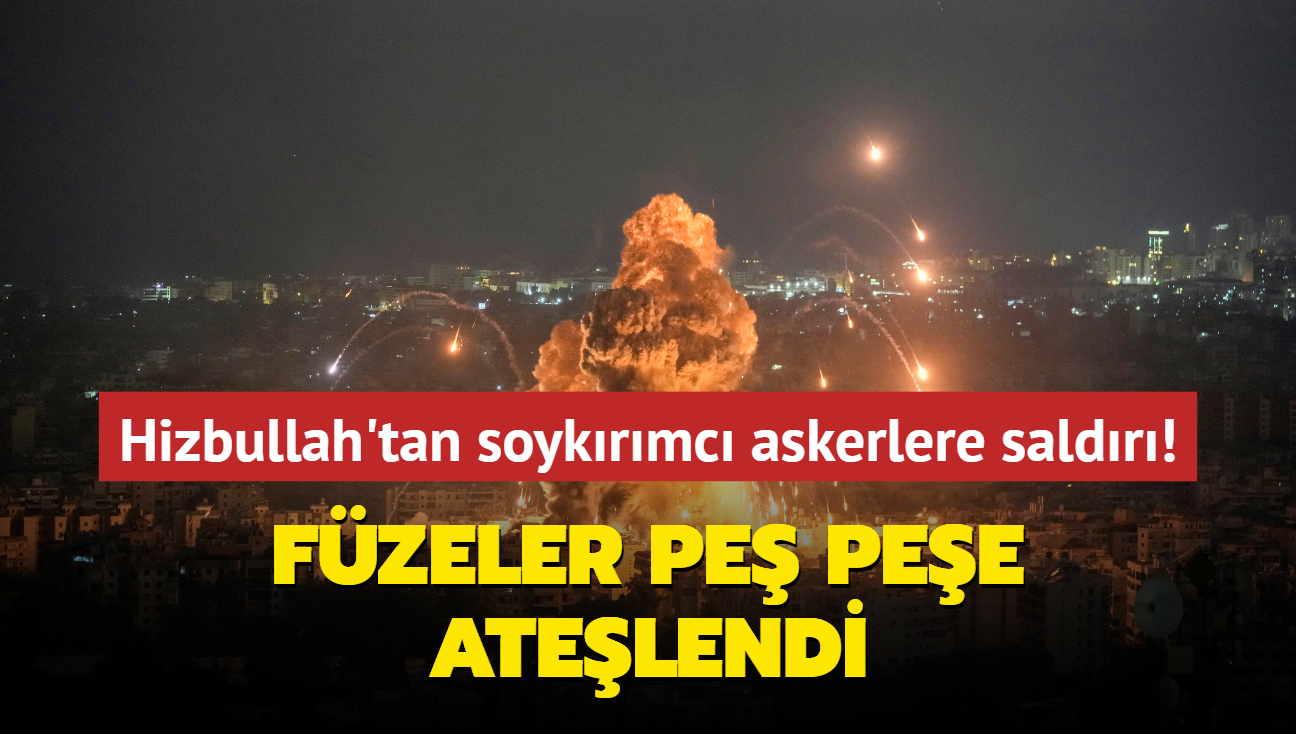 Hizbullah'tan soykrmc askerlere saldr... Fzeler pe pee atelendi