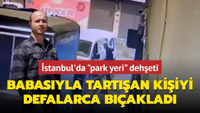 stanbul'da 'park yeri' deheti: Babasyla tartan kiiyi defalarca baklad