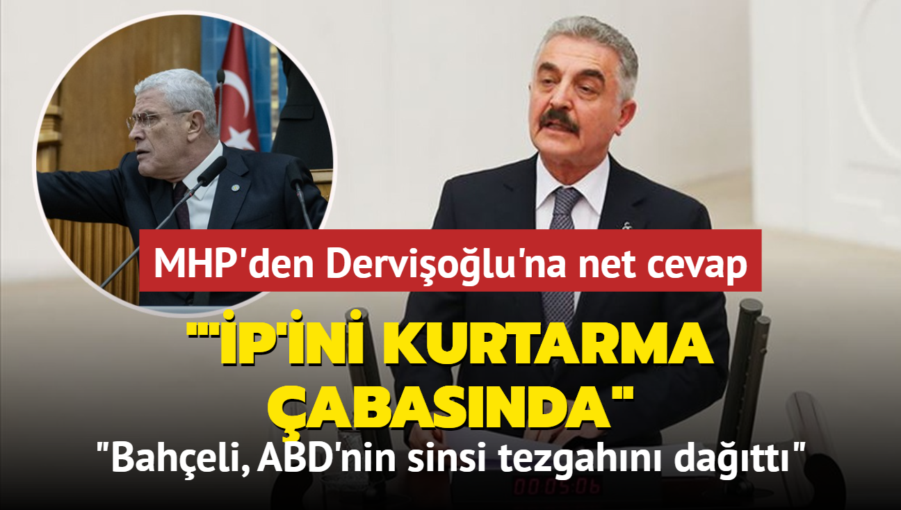 MHP'den Msavat Derviolu'na net cevap: Kopmak zere olan 'ip'ini kurtarma abasnda