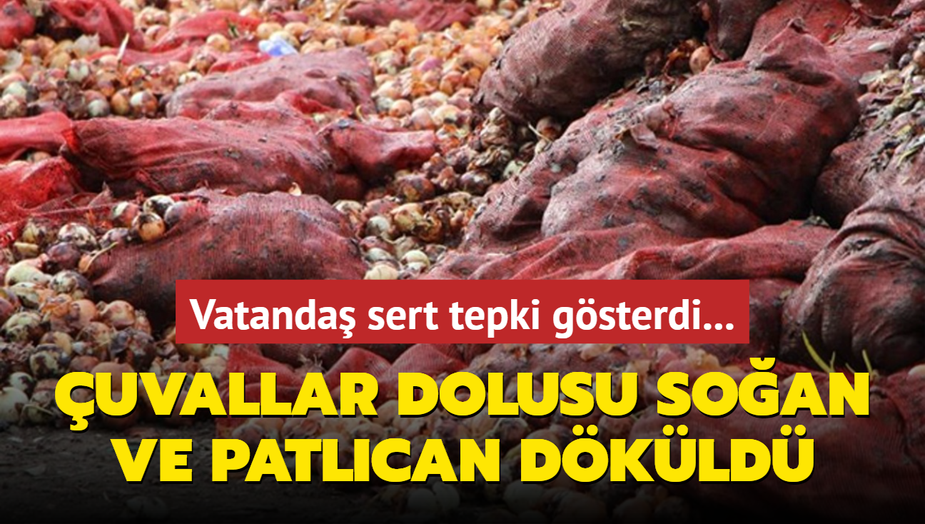 Vatanda sert tepki gsterdi... uvallar dolusu soan ve patlcan dkld