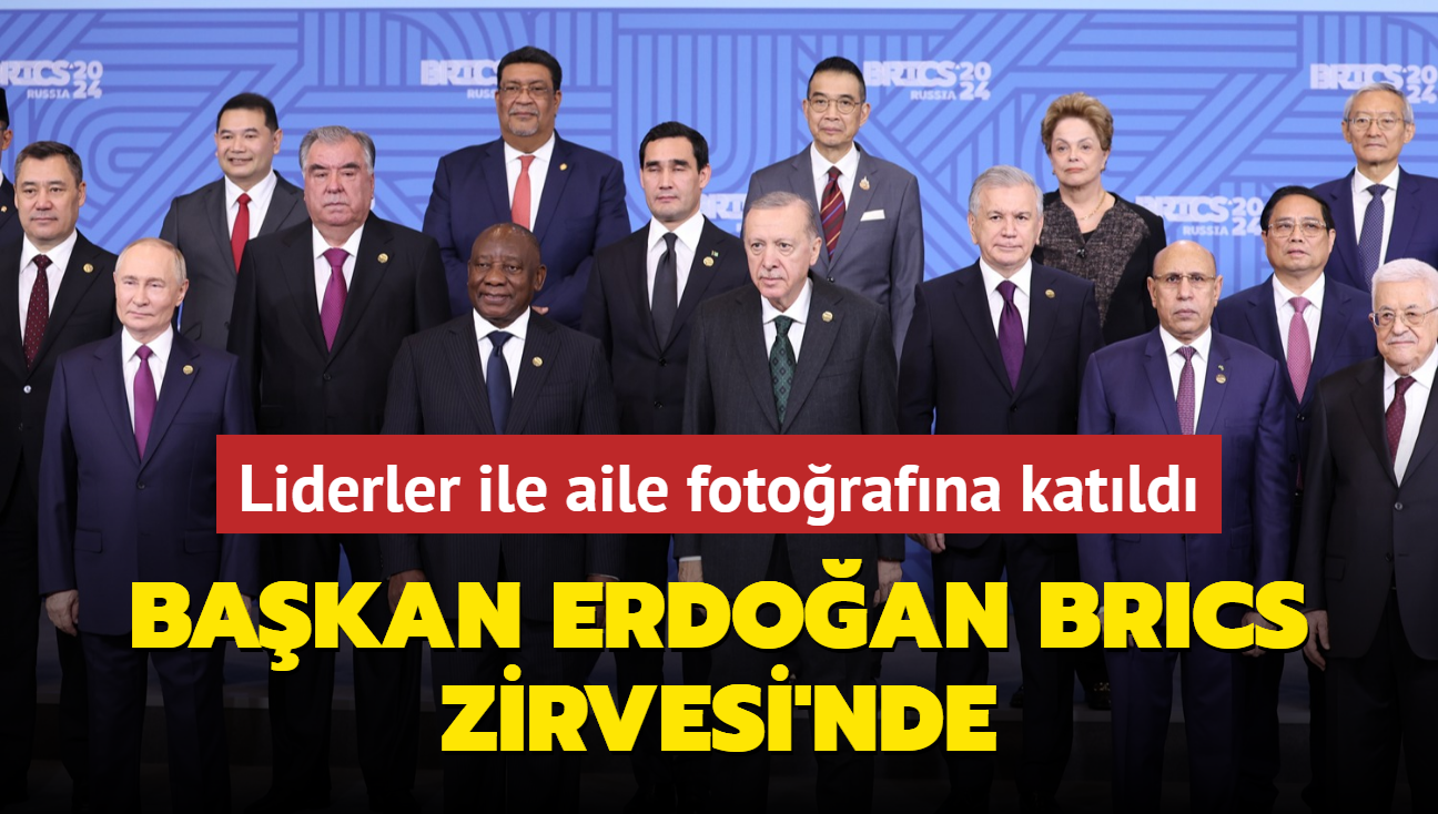 Bakan Erdoan BRICS Zirvesi'nde... Aile fotorafna katld