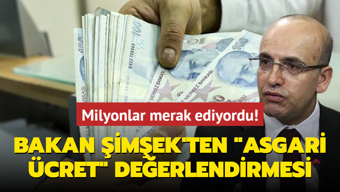 Milyonlar merak ediyordu! Bakan imek'ten "asgari cret" deerlendirmesi