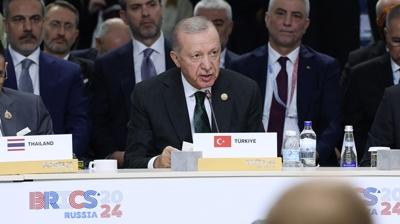 Bakan Erdoan'dan BRICS Zirvesi'nde net mesaj: Terr bertaraf edeceiz