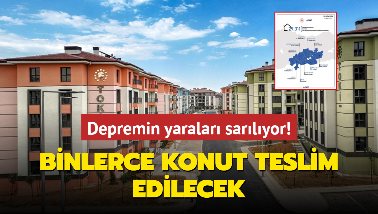 Depremin yaralar sarlyor! Binlerce konut teslim edilecek