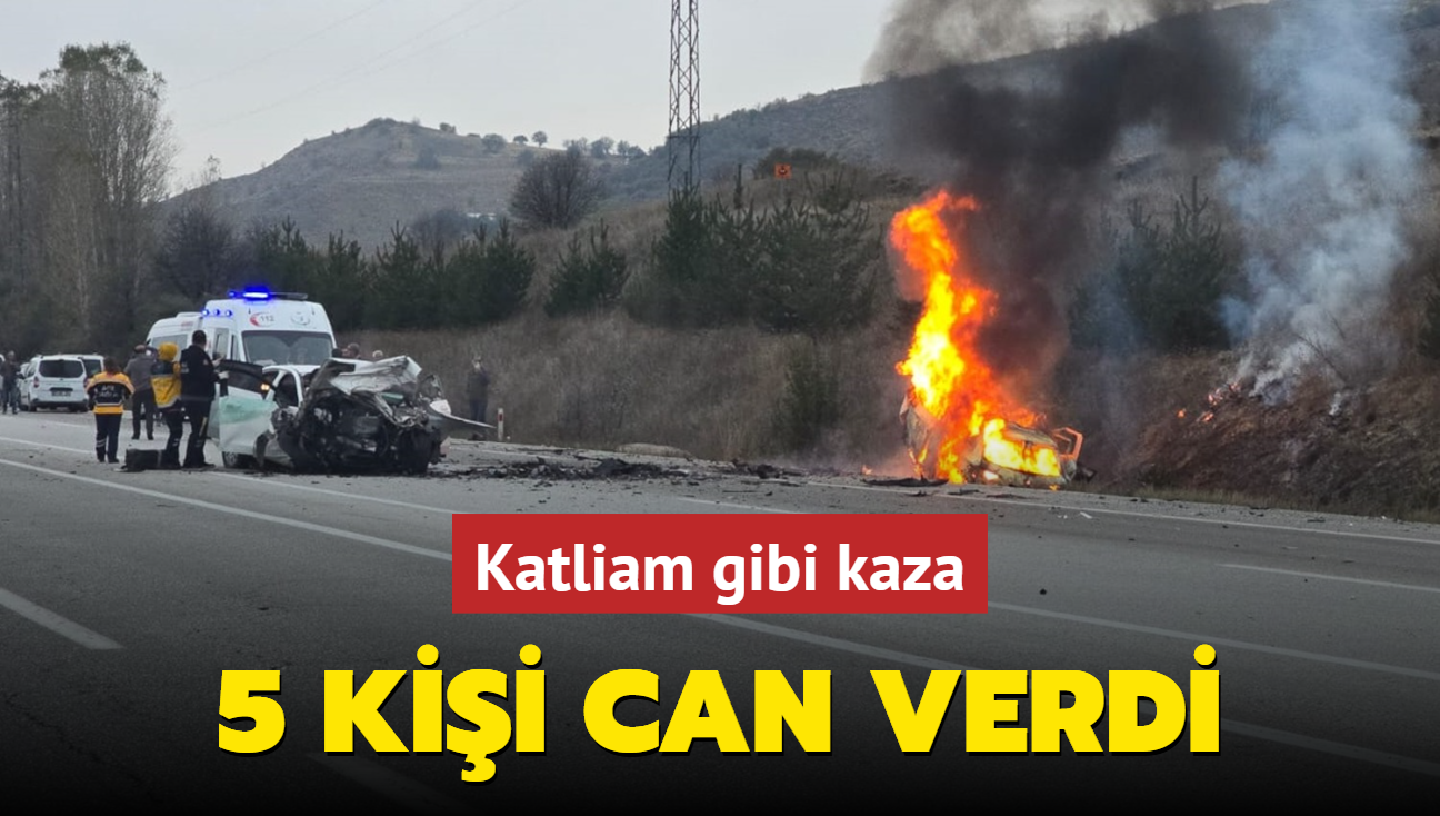 Katliam gibi kaza: 5 kii can verdi