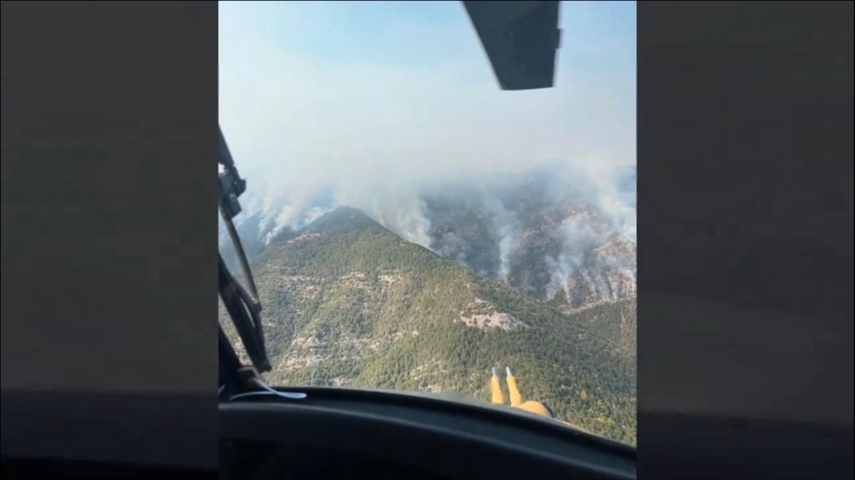 Denizli 3 gndr yanyor! MSB'den destek helikopteri