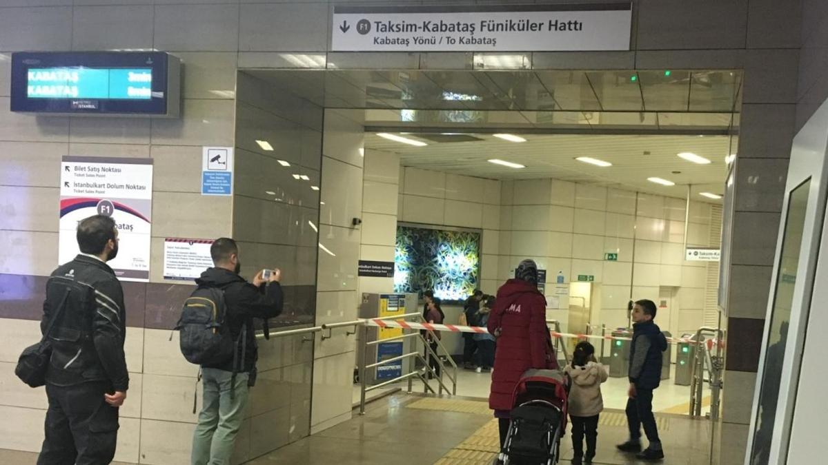 Taksim-Kabata fnikler hatt saat 15.00'a kadar kapal